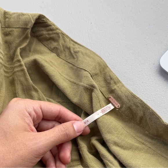 Free people Outta Here Midi Olive Green Women's Dress, Medium - Picture 5 of 6